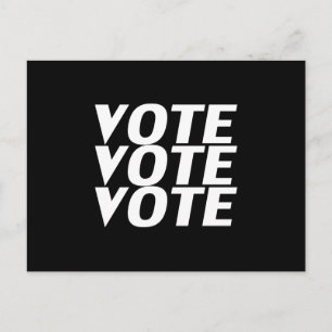 "Vote vote vote" black white Postcard