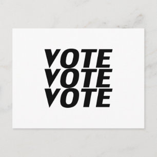 "Vote vote vote" black white Postcard