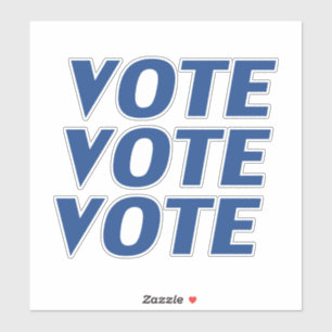 "vote vote vote" blue letters -