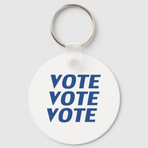 vote vote vote - blue white key ring