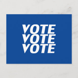 "Vote vote vote" blue white Postcard