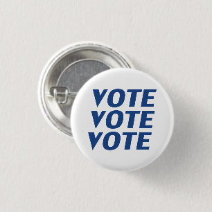 vote vote vote - Blue white round / square Button