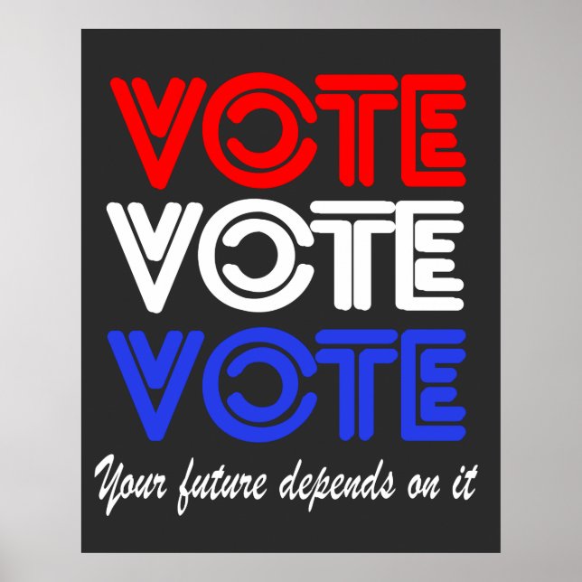 Vote Vote Vote election Poster (Front)