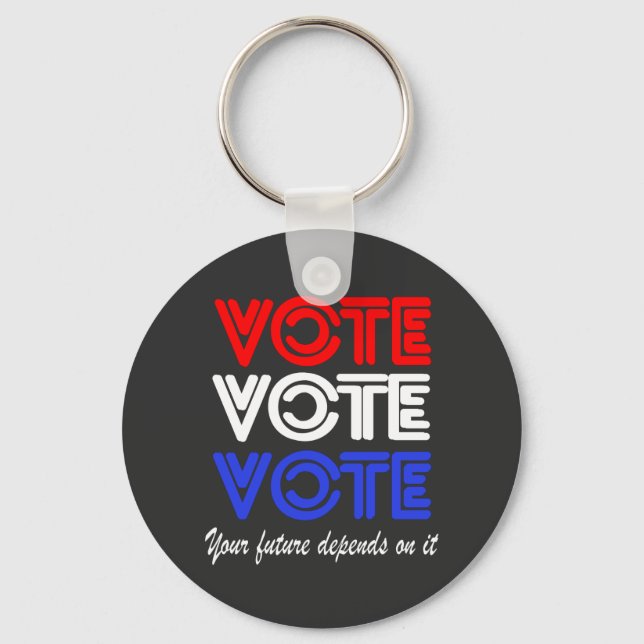 Vote Vote Vote   Key Ring (Front)