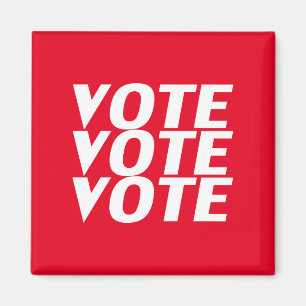 vote vote vote - Red, white Magnet