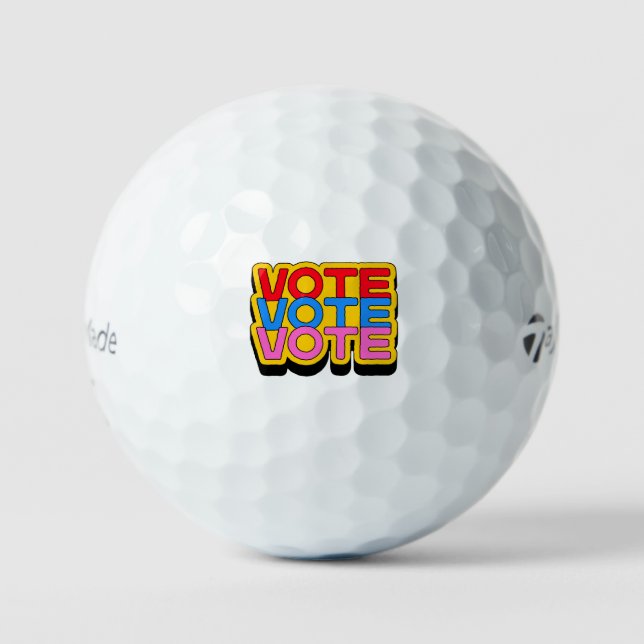 'Vote, Vote, Vote ' Reminder Midterms Elections  Golf Balls (Front)