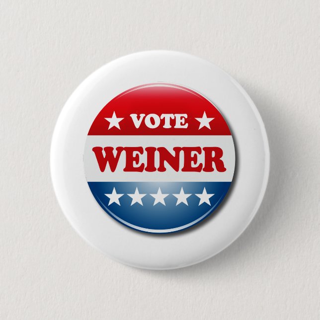 VOTE WEINER 6 CM ROUND BADGE (Front)