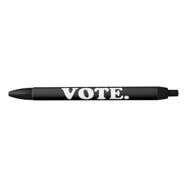 "vote" - white black black ink pen (Front)