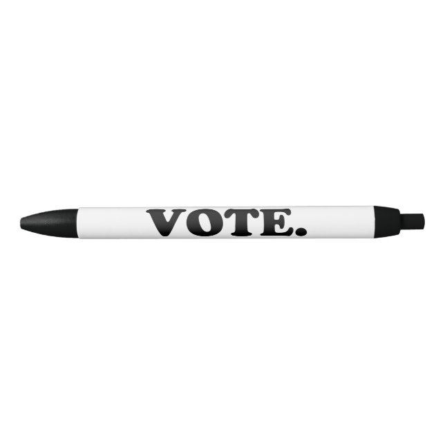 "vote" - white black ink pen (Front)