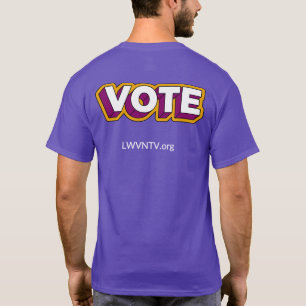 Vote White Block Letters T-Shirt