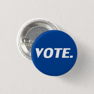 "Vote" white letters, blue background 3 Cm Round Badge