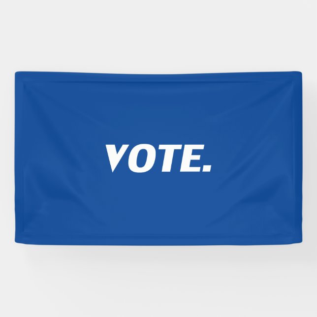 "Vote" white letters, blue background Banner (Horizontal)