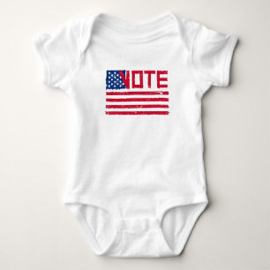 Vote With Vote with US Flag Baby Bodysuit