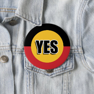 Vote yes 10 cm round badge
