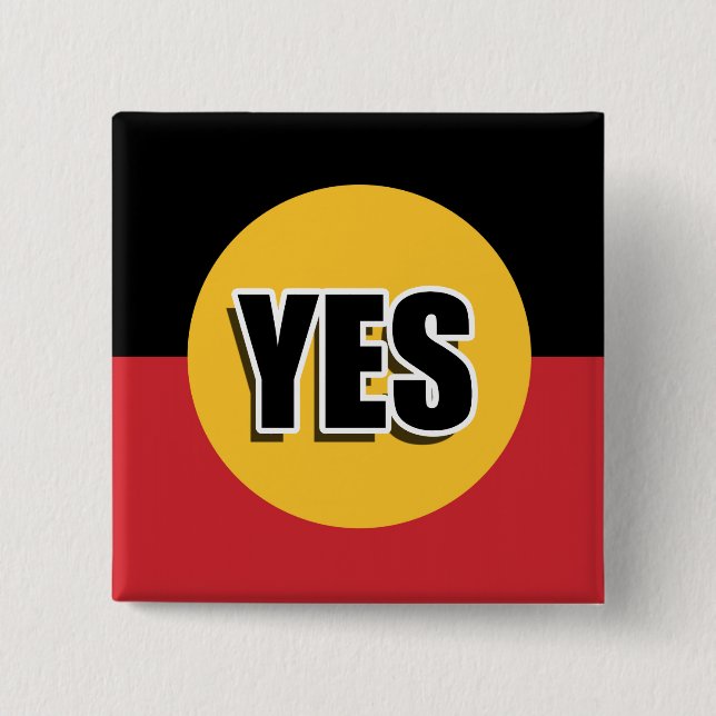 Vote yes 15 cm square badge (Front)