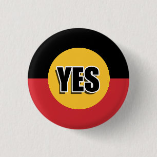 Vote yes 3 cm round badge