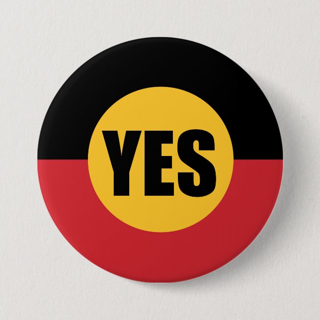 Vote yes 7.5 cm round badge (Front)