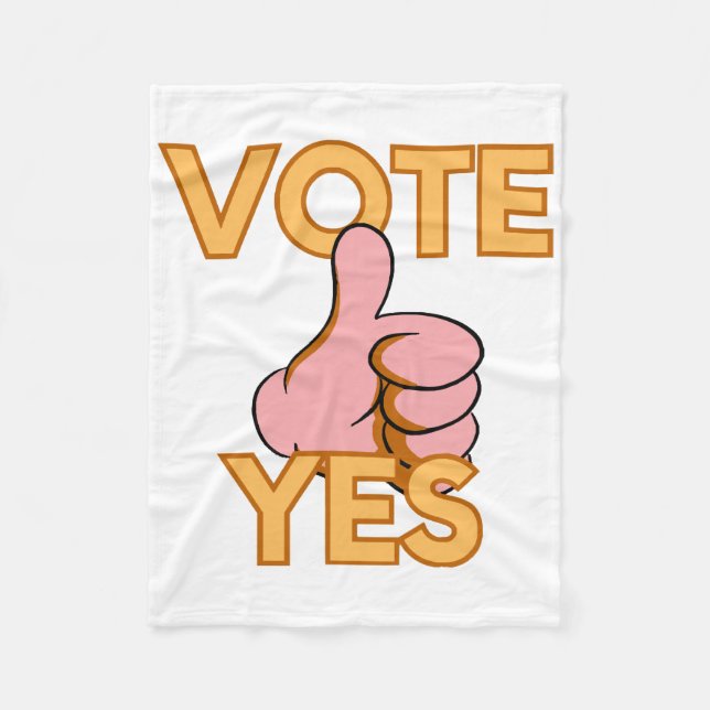 Vote yes  fleece blanket (Front)