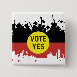 Vote Yes Indigenous Voice to Parliament 15 Cm Square Badge