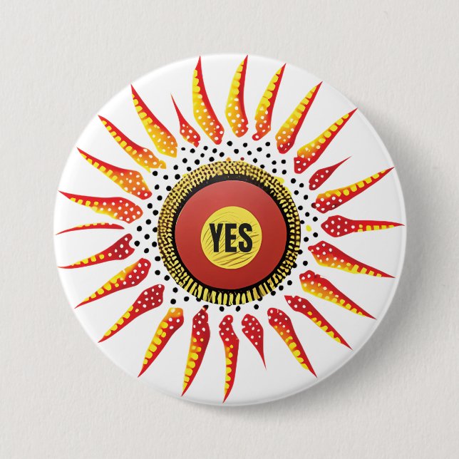 Vote Yes Indigenous Voice to Parliament 7.5 Cm Round Badge (Front)