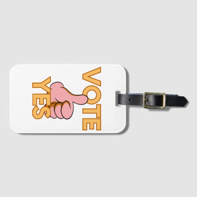 Vote yes  luggage tag (Front Horizontal)
