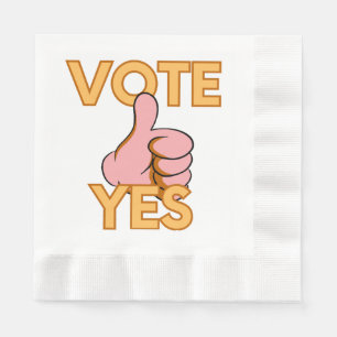 Vote yes napkin