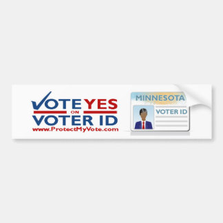 Vote Yes on Vote ID Bumper Sticker