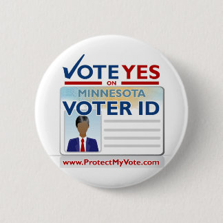 Vote Yes on Voter ID 6 Cm Round Badge