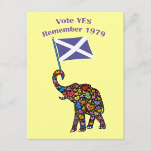 Vote Yes Scottish Independence 2014 Postcard