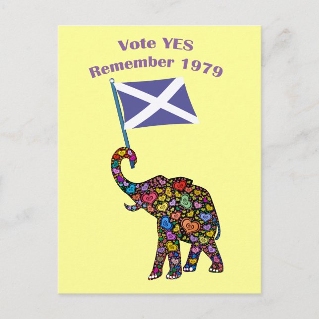 Vote Yes Scottish Independence 2014 Postcard (Front)