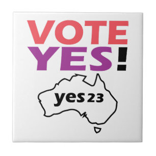Vote Yes To The Voice Of Indigenous Australian Ceramic Tile