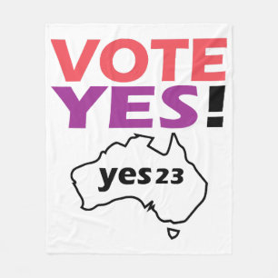 Vote Yes To The Voice Of Indigenous Australian Fleece Blanket