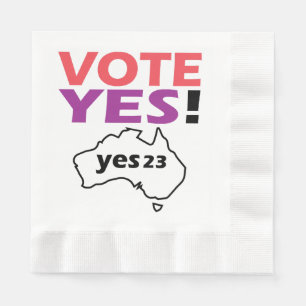 Vote Yes To The Voice Of Indigenous Australian Napkin