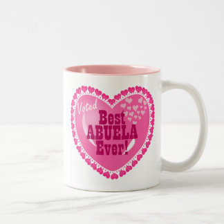 Voted BEST Abuela ever! Two-Tone Coffee Mug