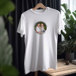 Voted Best Papa of the Year by Round Photo T-Shirt<br><div class="desc">Papa t-shirt with your favourite photo, framed with your own personalised text. The lettering currently reads "Voted best papa of the year • 20## by [names]" and you can customizte this as you wish. If you have any problem getting your photo to look great in the circle, I recommend cropping...</div>