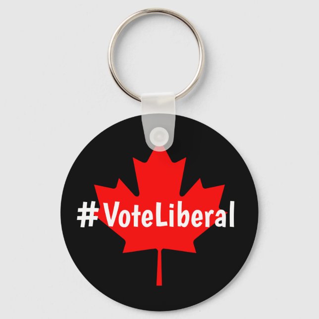 #VoteLiberal Canada Liberal Party Trending Hashtag Key Ring (Front)