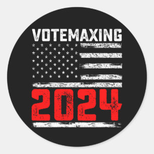 VoteMaxing 2024 Trump Presidential Election Classic Round Sticker