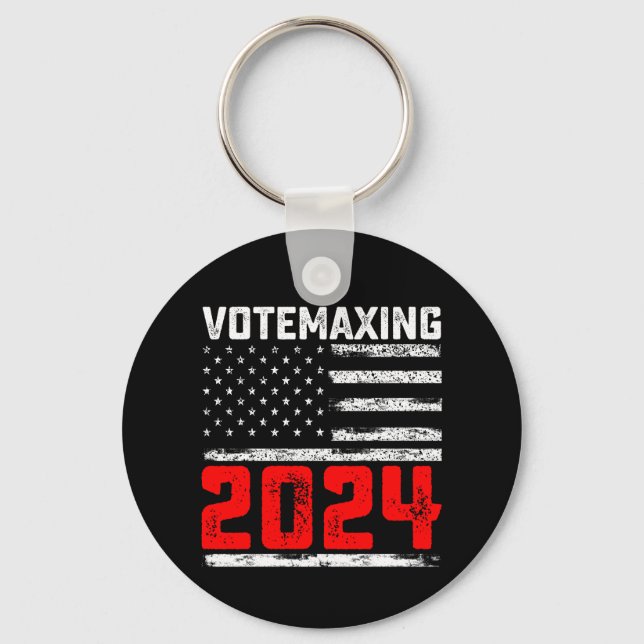 VoteMaxing 2024 Trump Presidential Election Key Ring (Front)