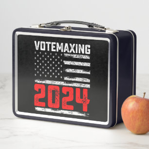 VoteMaxing 2024 Trump Presidential Election Metal Lunch Box