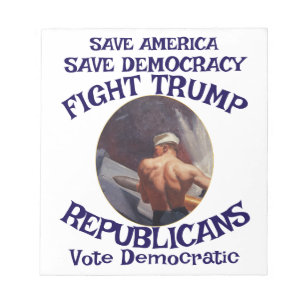 VoteNow Political Patriotic Trump Republican Party Notepad