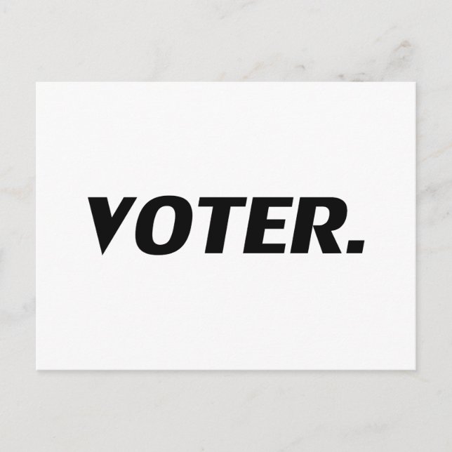 "Voter" black white Postcard (Front)