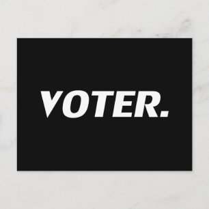 "Voter" black white Postcard