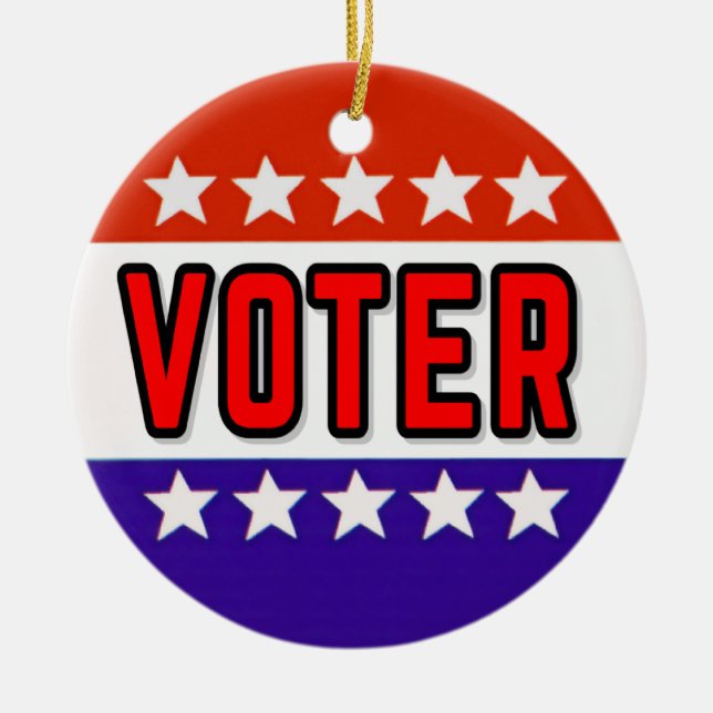 Voter Ceramic Ornament (Front)