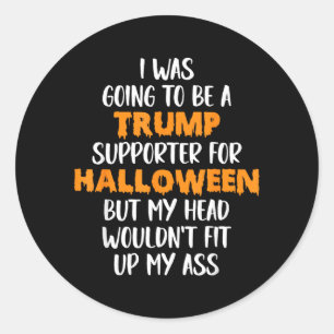 Voter for Halloween Costume Fun Anti- Classic Round Sticker