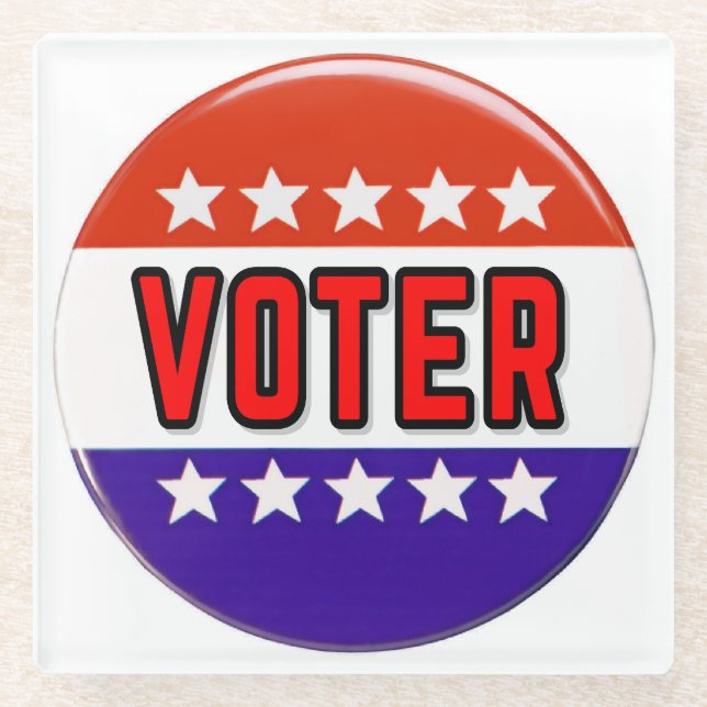 Voter Glass Coaster (Front)