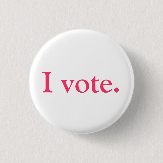 Voter ID, grlsvote style 3 Cm Round Badge (Front)