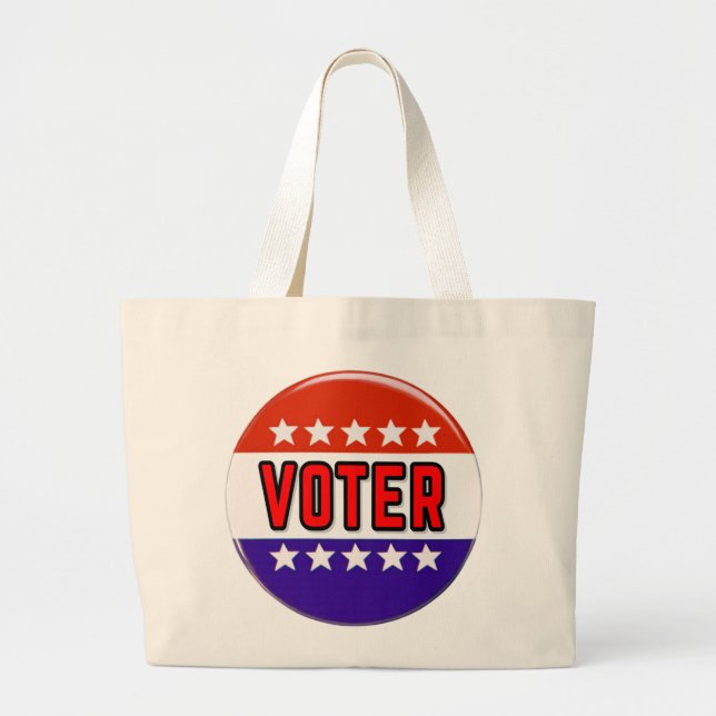 Voter Large Tote Bag (Front)