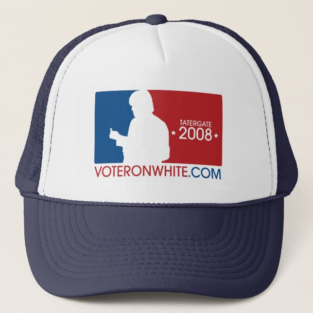 VoteRonWhite Sports Trucker Hat (Front)