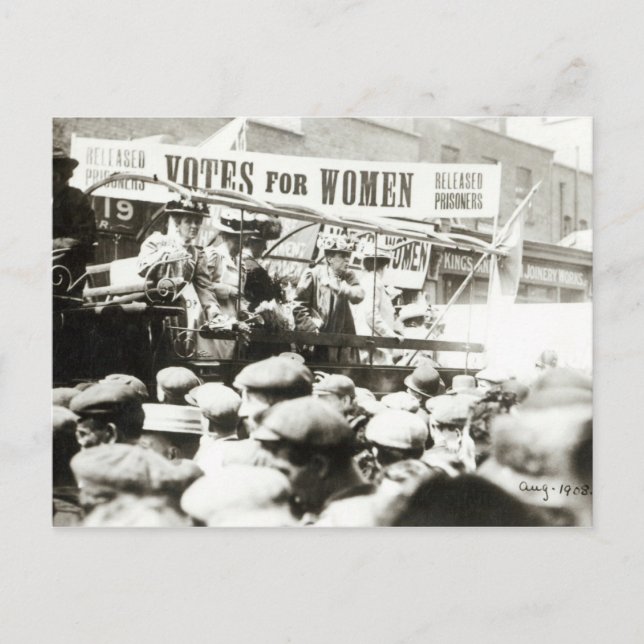 Votes for Women, August 1908 Postcard (Front)