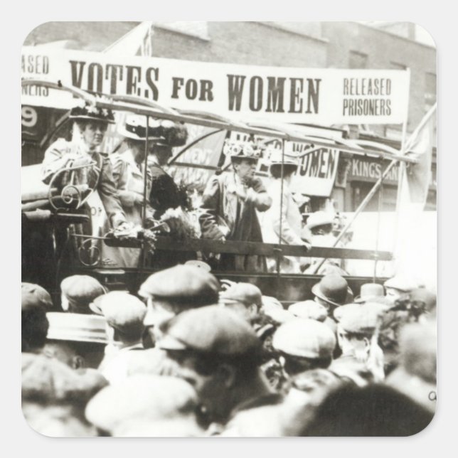 Votes for Women, August 1908 Square Sticker (Front)